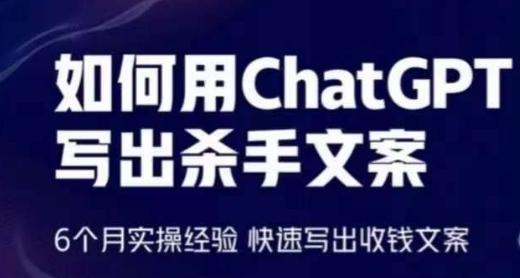 如何用ChatGPT写出杀手文案，6个月实操经验，快速写出收钱文案-87创业网