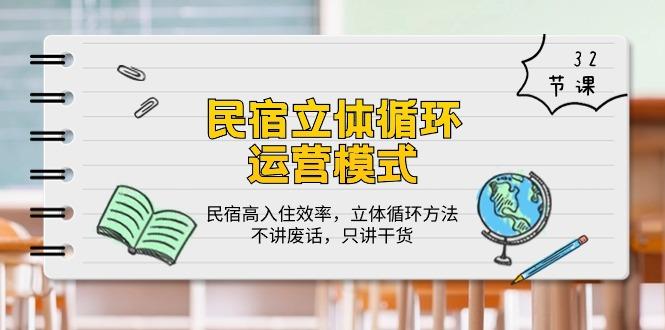 民宿 立体循环运营模式：民宿高入住效率，立体循环方法，只讲干货(32节-87创业网