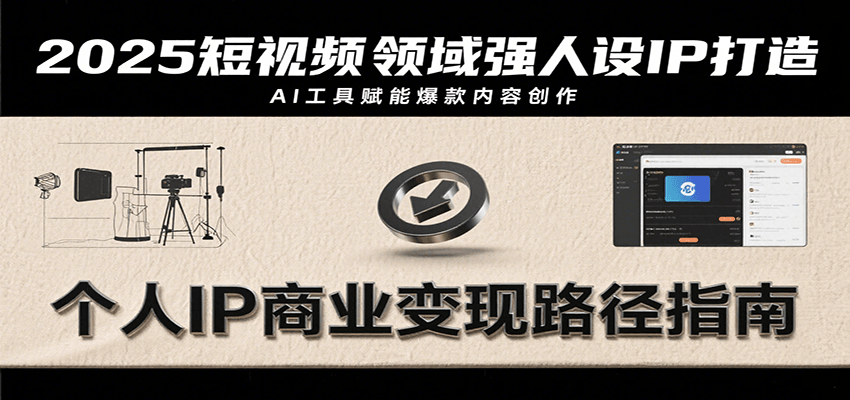 2025短视频领域强人设IP打造，结合爆款案例与AI工具应用，从个人出镜到商业成交转化-87创业网