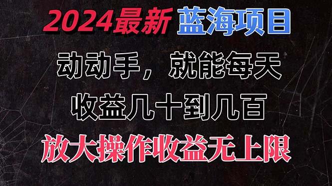 有手就行的2024全新蓝海项目，每天1小时收益几十到几百，可放大操作收…-87创业网