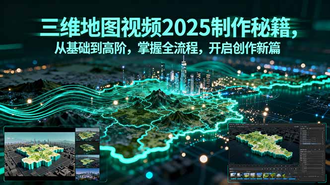 三维地图视频2025制作秘籍，从基础到高阶，掌握全流程，开启创作新篇-87创业网