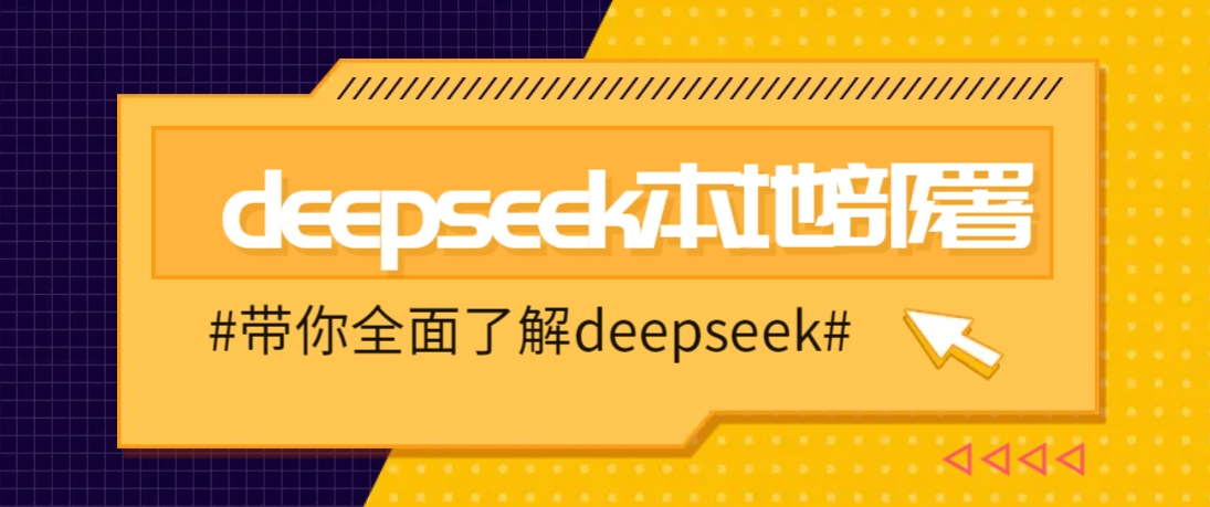 DeepSeek本地部署详细教程，轻松将deepseek部署到你的电脑上-87创业网