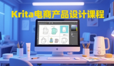 Krita电商产品设计课程，掌握从工具使用到创意落地的全链路设计能力-87创业网