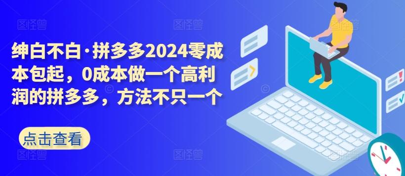 拼多多2024零成本包起，0成本做一个高利润的拼多多，方法不只一个-87创业网