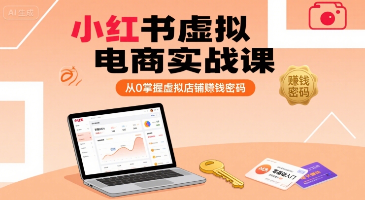 小红书虚拟电商实战课，从0掌握虚拟店铺賺钱密码(更新)-87创业网