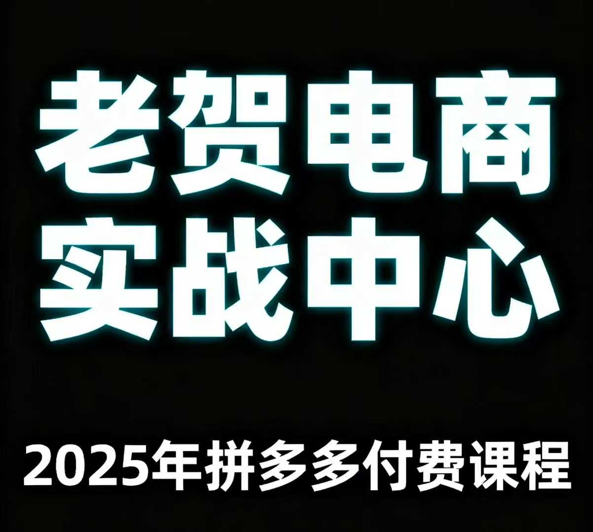 老贺电商2025年拼多多付费课程，用通俗易懂的方法告诉你多多怎么玩-87创业网