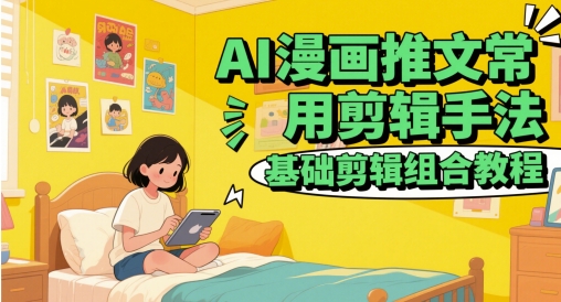 AI漫画推文常用剪辑手法，基础剪辑组合教程-87创业网