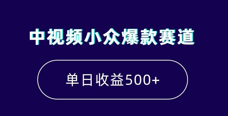 中视频小众爆款赛道，7天涨粉5万+，小白也能无脑操作，轻松月入上万【揭秘】-87创业网