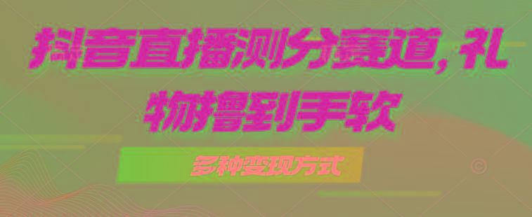 抖音直播测分赛道，多种变现方式，轻松日入1000+-87创业网