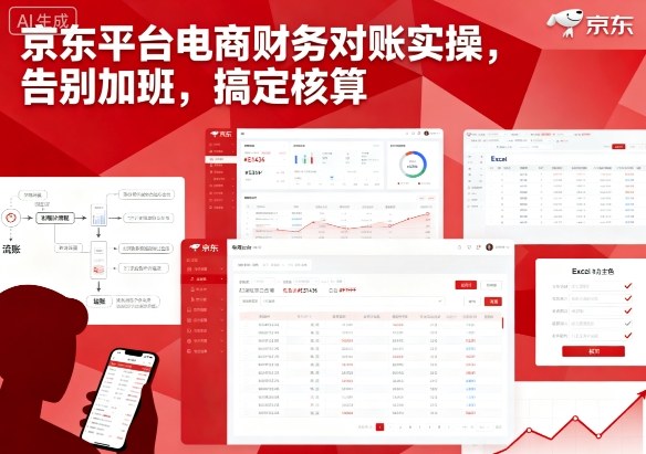 京东平台电商财务对账实操，告别加班，搞定核算-87创业网