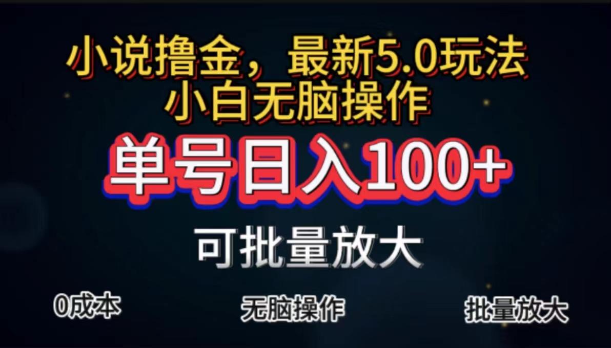 全自动小说撸金，单号日入100+小白轻松上手，无脑操作-87创业网