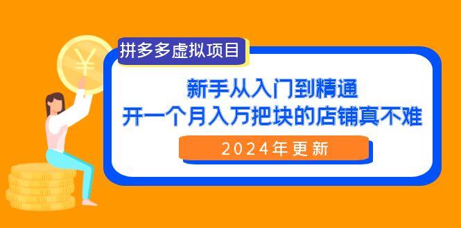 (9744期)拼多多虚拟项目：入门到精通，开一个月入万把块的店铺 真不难(24年更新)-87创业网