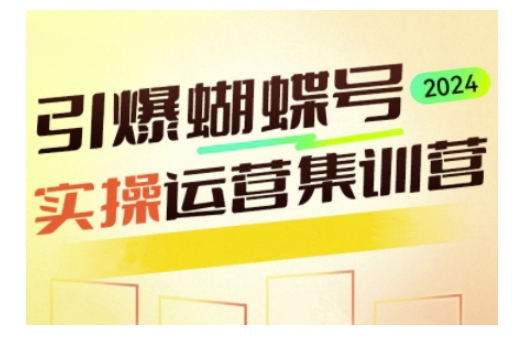 引爆蝴蝶号实操运营，助力你深度掌握蝴蝶号运营，实现高效实操，开启流量变现之路-87创业网