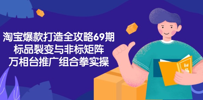 淘宝爆款打造全攻略-69期，标品裂变与非标矩阵，万相台推广组合拳实操-87创业网