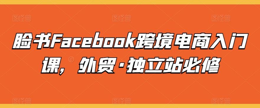 脸书Facebook跨境电商入门课，外贸·独立站必修-87创业网