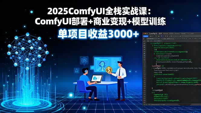 2025ComfyUI全栈实战课：ComfyUI部署+商业变现+模型训练，单项目收益3000+-87创业网