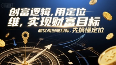 创富逻辑，用定位思维实现财富目标，想实现创收目标，先搞懂定位-87创业网