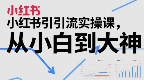 小红书引流实操课，从小白到大神-87创业网
