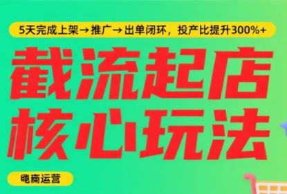 淘宝截流快速起店玩法，掌握暴力快速起店的流程-87创业网