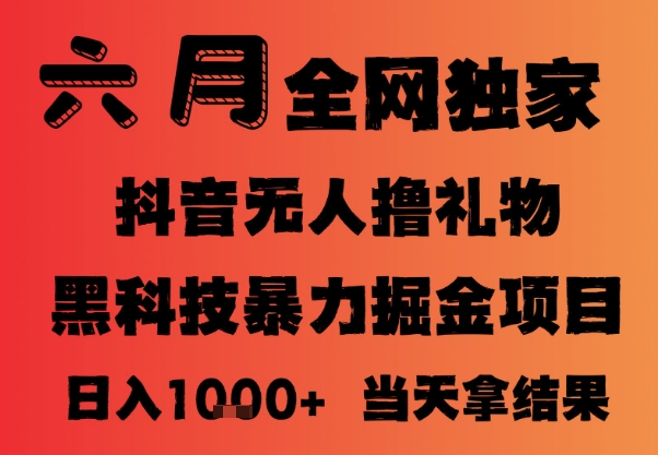 25年6月抖音无人直播最新暴力撸音浪掘金，小白可做，可批量矩阵放大，长期稳定日入1k+【揭秘】-87创业网