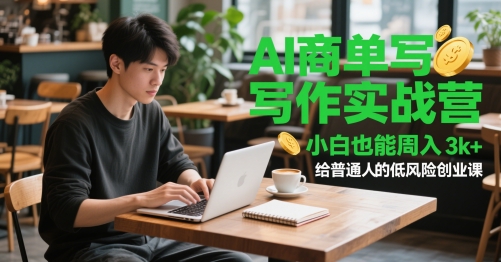 AI商单写作实战营，小白也能周入3k+，给普通人的低风险创业课-87创业网