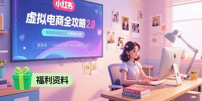 虚拟电商全攻略2.0，开店选品实操流程，账号定位、货源发布、笔记发布技巧-87创业网