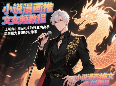 小说漫画推文女频教程，让所有小白从0成为行业内高手，简单暴力兼职轻松挣米-87创业网