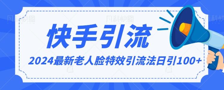 2024全网最新讲解老人脸特效引流方法，日引流100+，制作简单，保姆级教程【揭秘】-87创业网