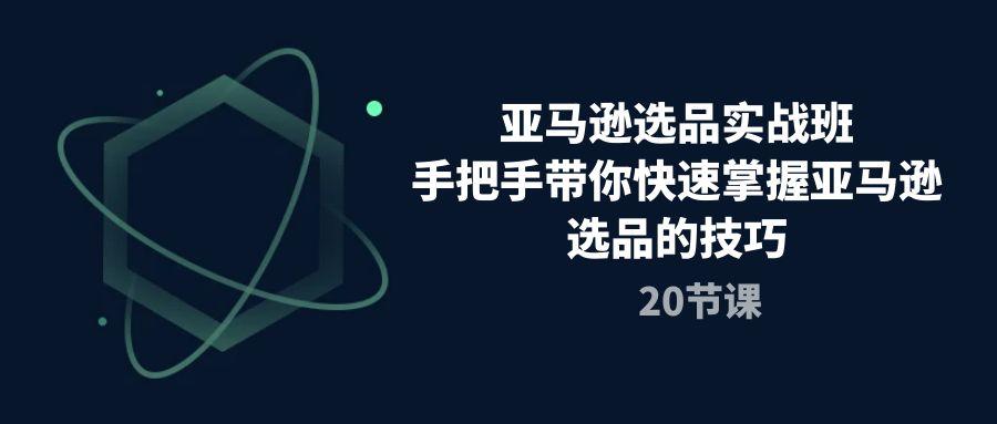 亚马逊选品实战班，手把手带你快速掌握亚马逊选品的技巧(20节课-87创业网