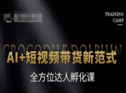 AI+短视频带货新范式，全方位达人孵化课-87创业网