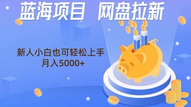 蓝海项目网盘拉新，新人小白也可操作，每月收入5000+-87创业网