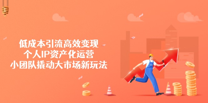 低成本引流高效变现，个人IP资产化运营，小团队撬动大市场新玩法-87创业网