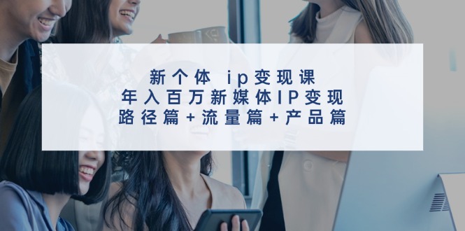 新个体ip变现课，年入百万新媒体IP变现，路径篇+流量篇+产品篇-87创业网