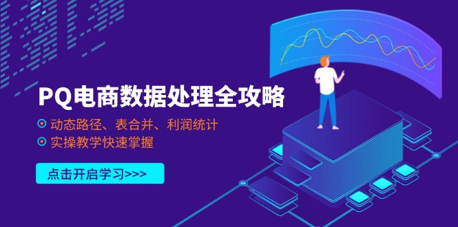 PQ电商数据处理全攻略，动态路径、表合并、利润统计，实操教学快速掌握-87创业网
