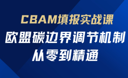 欧盟CBAM填报实战从零到精通-87创业网