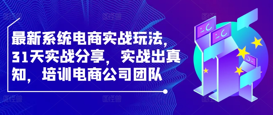 最新系统电商实战玩法，31天实战分享，实战出真知，培训电商公司团队-87创业网