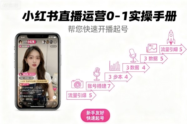 小红书直播运营0-1实操手册，帮您快速开播起号-87创业网