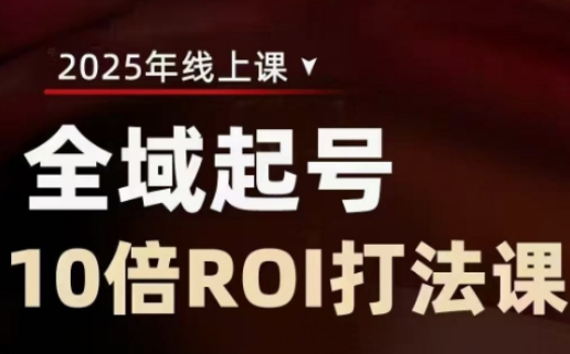 2025全域起号10倍ROI打法课，助你提升直播间的投资回报率-87创业网