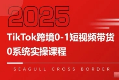TikTok跨境0-1短视频带货，系统拆解TikTok跨境带货全链路，实现跨境可持续盈利-87创业网