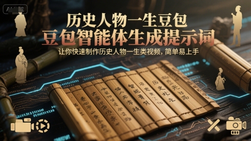 历史人物一生豆包智能体生成提示词，让你快速制作历史人物一生类视频，简单易上手-87创业网
