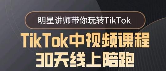 TikTok中视频课程30天线上陪跑，明星讲师带你玩转TikTok-87创业网