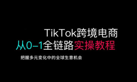 TikTok跨境电商从0-1全链路全方位实操教程，把握多元变化中的全球生意机会-87创业网