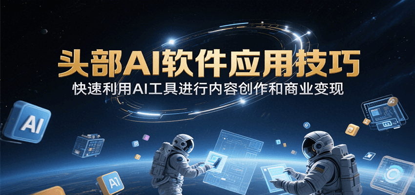 头部AI软件应用技巧，快速利用AI工具进行内容创作和商业变现-87创业网
