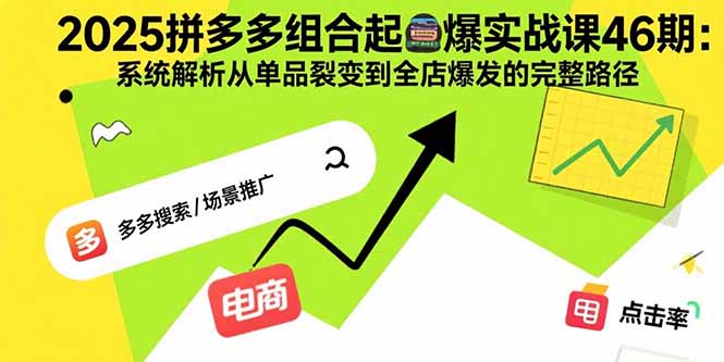 2025拼多多组合起爆实战课46期：系统解析从单品裂变到全店爆发的完整路径-87创业网