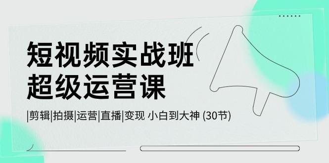 短视频实战班超级运营课 |剪辑|拍摄|运营|直播|变现 小白到大神 (30节)-87创业网