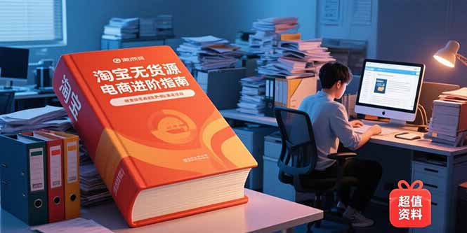 淘宝无货源电商进阶指南，包含新人课、进阶课，配套资料，蓝海选品等-87创业网