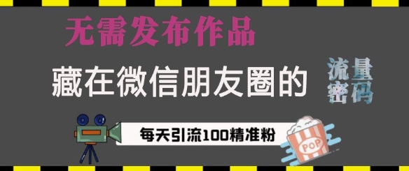 藏在微信朋友圈的流量密码，无需发布作品，单日引流100+精准创业粉【揭秘】-87创业网