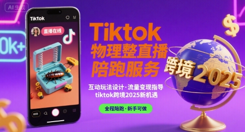 Tiktok物理整蛊直播陪跑服务-tiktok跨境2025-87创业网
