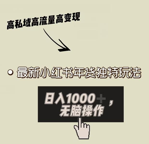 小红书年货独特玩法，高私域高流量高变现，日入1000+小白易上手-87创业网