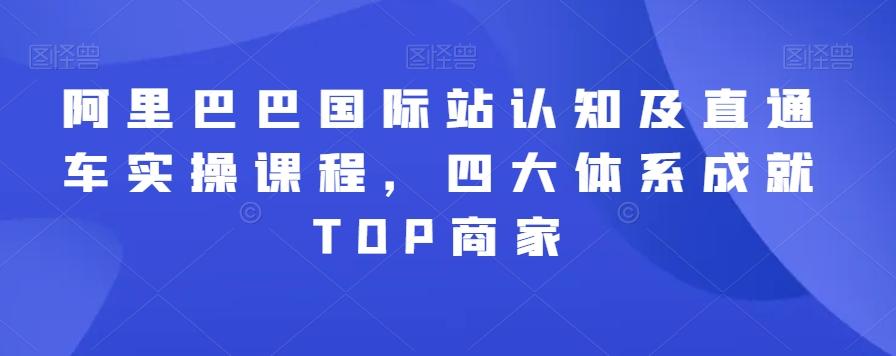 阿里巴巴国际站认知及直通车实操课程，四大体系成就TOP商家-87创业网